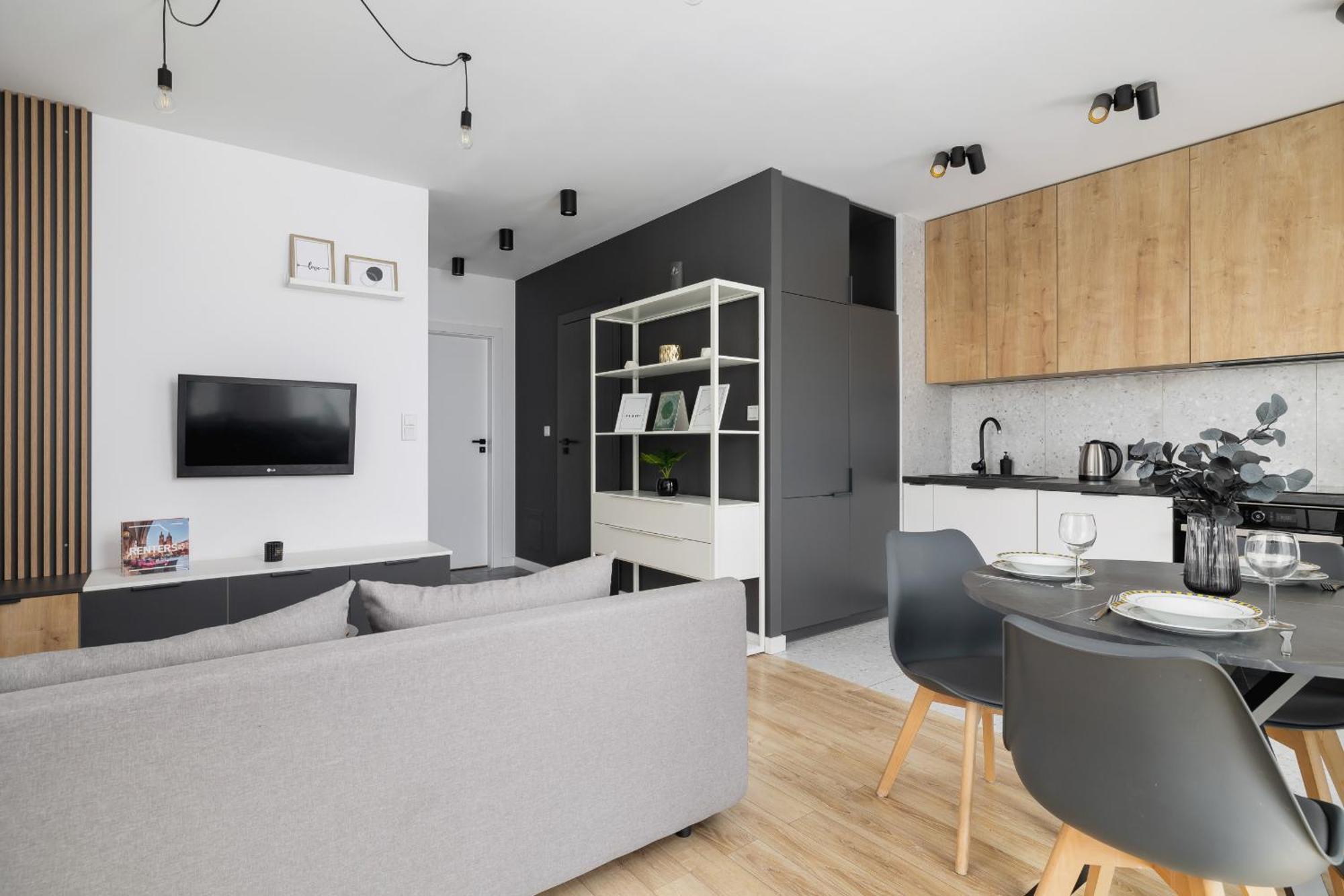 Elegant Apartment In Cracow With Balcony, Parking And Desk By Noclegi Renters 克拉科夫 外观 照片